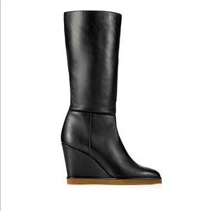 Tamara Mellon Black Chalet Mid-Calf Boots 80mm